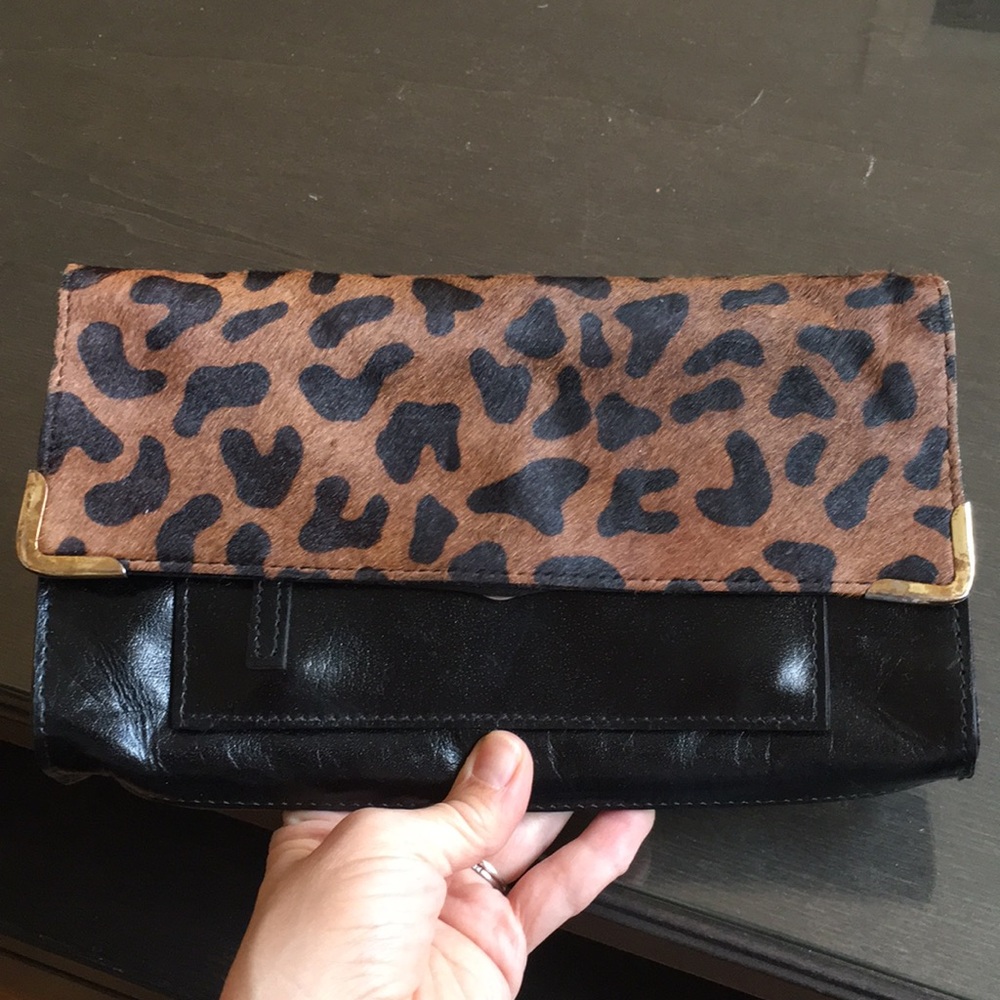 Topshop clutch with pockets and zippers